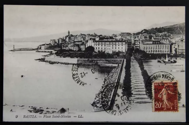 20 - BASTIA - La Place Saint Nicolas et le Port.