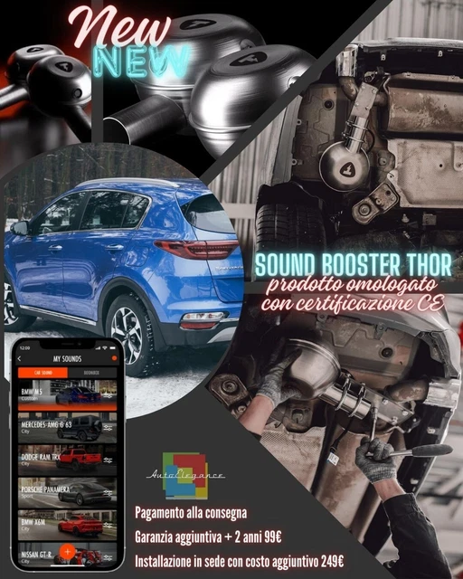 Fischietto Turbo Fake Per Auto E Moto - Simulatore Suono V8 Per Scarico, Universale Nero Taglia M - Foto 3