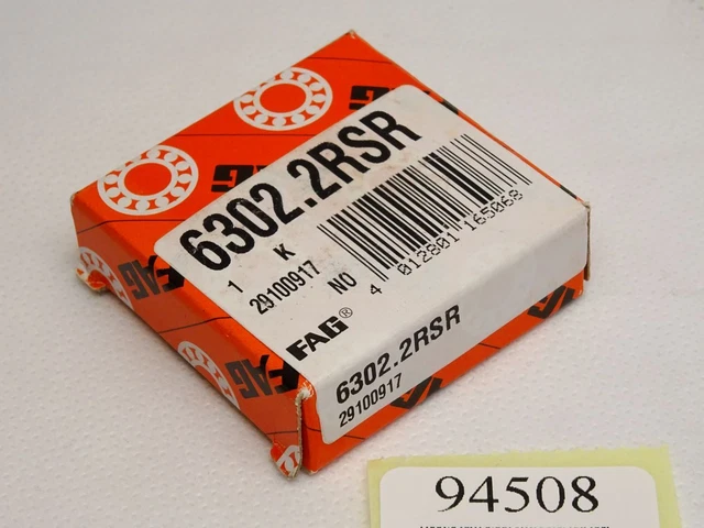 FAG Roulements à Billes 6302.2RSR 6302-2RSR / Neuf Emballage D'Origine