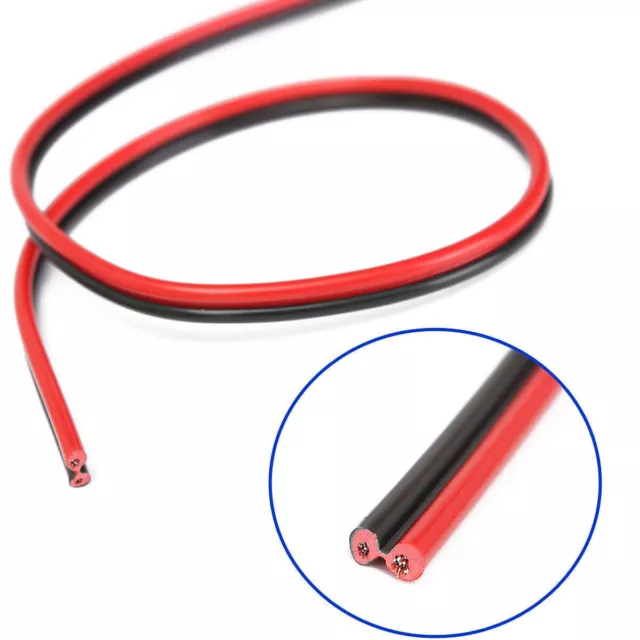 2 Core Red And Black 12V Cable Fig 8 Cable Amp Car Auto Boat Audio Speaker Wire
