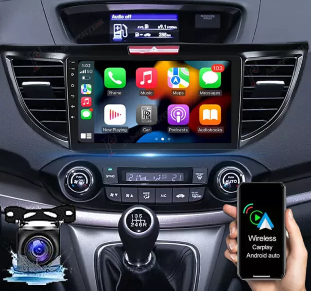 Android 12 For Honda CRV 2012-2016 Car Stereo Radio GPS Navi Apple Carplay WIFI