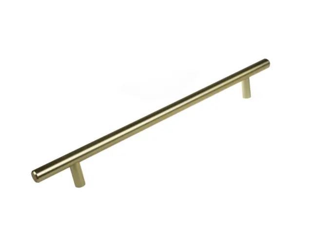 GlideRite 9" Center-to-Center Satin Gold Solid Handle Bar Cabinet Pull 9 pcs