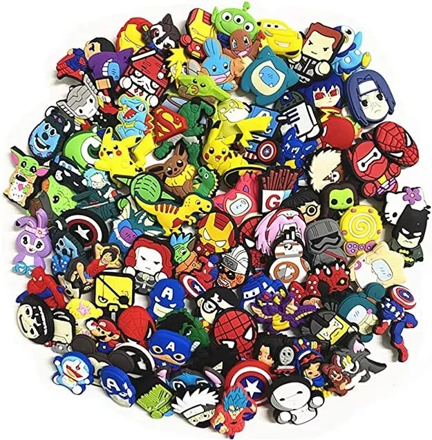 25 Piece Random Assorted Shoe Charms For Crocs & Wristbands - Jibbitz 25 Piece Random Assorted Shoe Charms For Crocs & Wristbands - Jibbitz