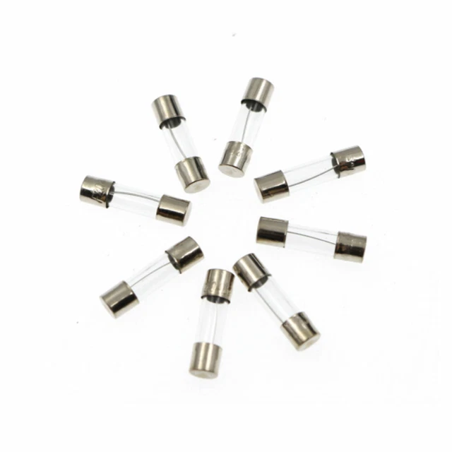 150 PCS Tube de fusible en verre (15 types : 0,1 A-30 A) 5mm*5mm*20mm 5 V 5W 5
