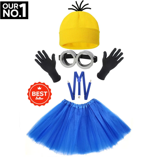 CHRISTMAS COSPLAY MINIONS Costume Adults Ladies Fancy Dress Beanie