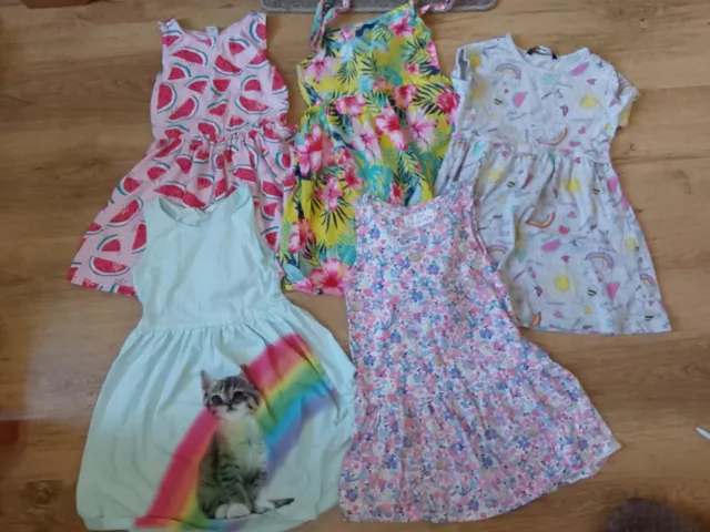 Girls Age 4-5 Years Colourful Summer Dress Bundle,