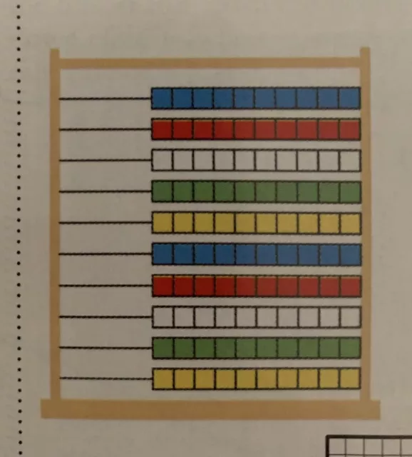 Tarjeta de diseño de punto de cruz pequeña ábaco