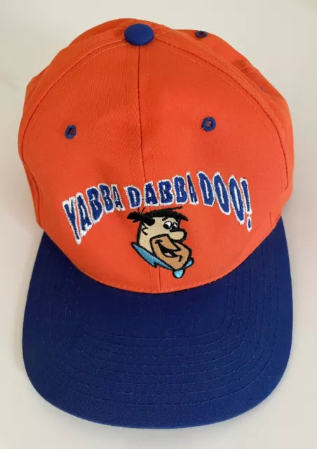 Vintage 1993 Flintstone Yabba Dabba Doo Annco Professional Snapback Hat One Size