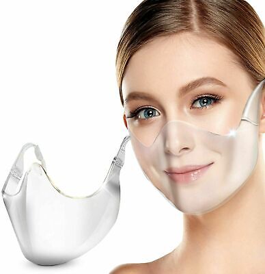 Durable Mask Face Shield Plastic Reusable Clear Face Mask Transparent,Anti fog
