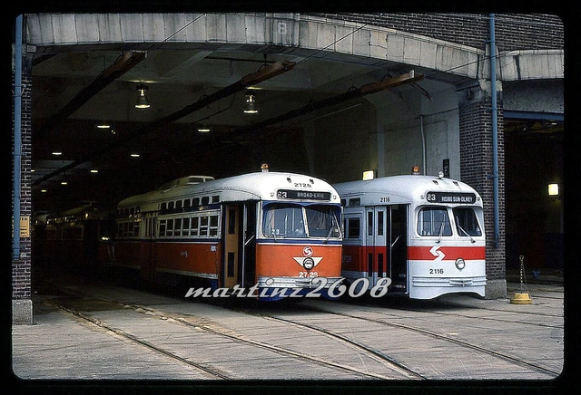 (Ym) Orig. Traktion/Trolley Schiebe Septa (Philadelphia, Pa) 2728/2116