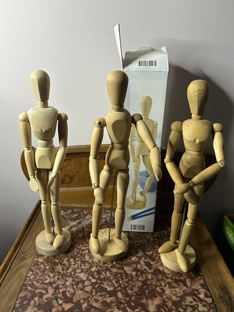 Mannequin En Bois Articulé Pour Dessin EMI Craft 20cm - Figurine Modèle Artistique