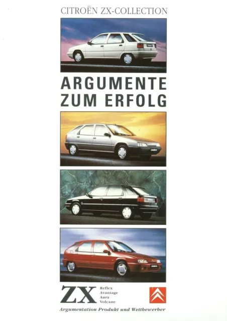 Citroën ZX Collection Prospectus 1992 D Arguments for Success Argumentation Product