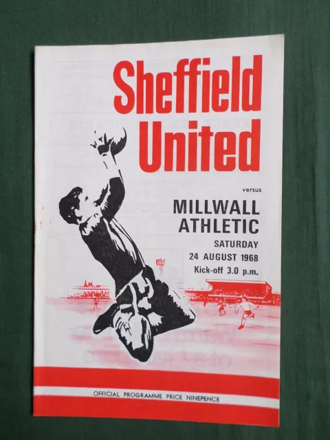 SHEFFIELD UNITED   v MILLWALL ATHLETIC  68/69   - DIV 2