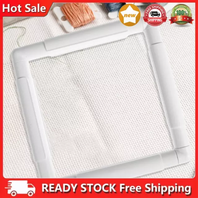 PP Sewing Hoop White Square Shape Cross Stitch Clip for Cross Stitching Quilting