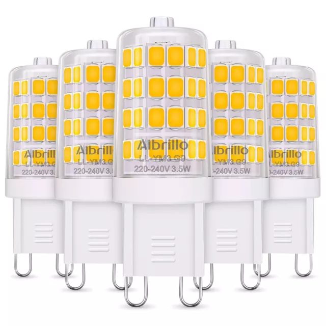 G9 LED Glühbirnen Birnen Leuchtmittel 5er Set 3,5W 3000K Warmweiß 220-240V