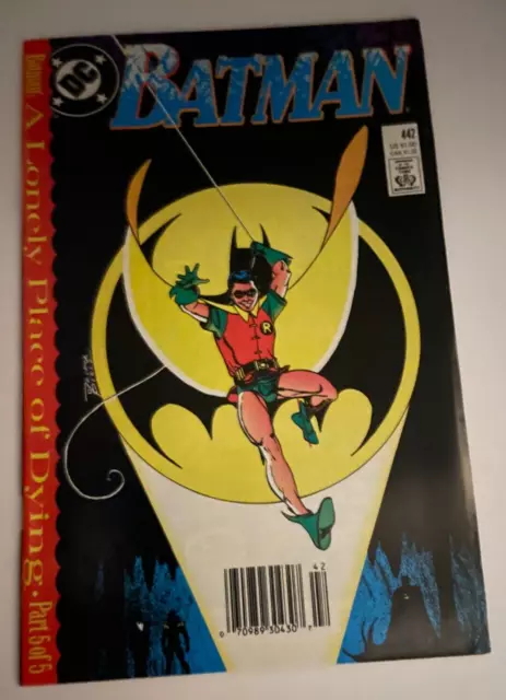 Batman #442 (DC Comics, 1989), "A Lonely Place of Dying" Part 5 of 5.  Near Mint