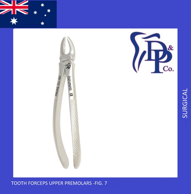 DENTAL INSTRUMENTS SURGICAL Tooth Forceps Upper Premolars -Fig. 7 £11. ...
