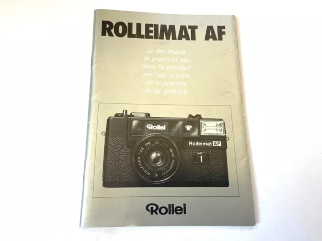 Mode D'emploi Photo Cinema Rolleimat Af Rollei