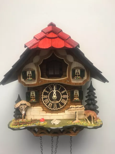 Authentic Trenkle Uhren German Cuckoo Clock: Handcrafted, Hand-Painted, Imported
