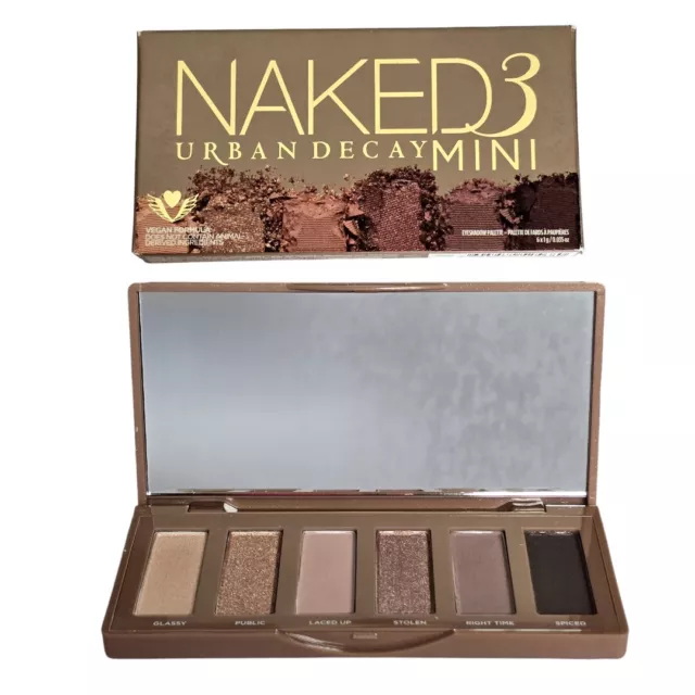 Urban Decay Naked 3 Mini 6 Shades Eyeshadow Palette Nudes Matte Shimmer NEW