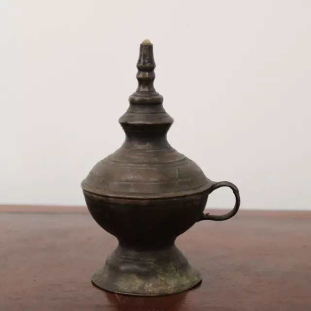 Antique Kerosine Lamp Oil Lamp Small Vintage Home Decor Rare Collectibles Brass