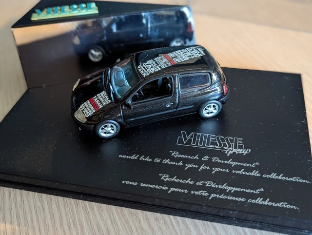 A collectible scale model Renault Clio from Vitesse