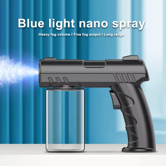 280ml Fogger Spray Gun Blue Light Nano Steam Sprayer Fogging Disinfection Home 3