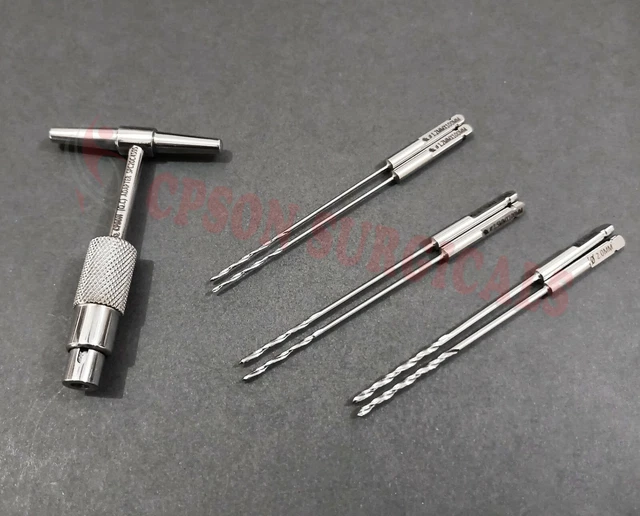 Set De Forets Vétérinaires – 8 Pièces + Adaptateur – Perceuse Embout 1.2mm Pour 4.5mm – Neuf