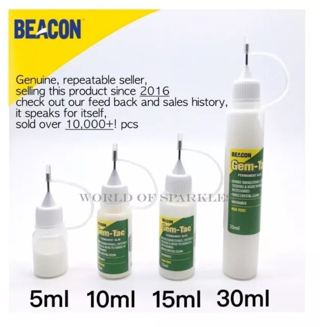 Beacon's Gem-Tac Glue Precision Tip Applying Crystal Rhinestone Diamante Diamond