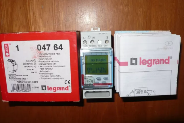Interrupteur Horaire Programmable Legrand Rex2000 D42 Astro - Occasion