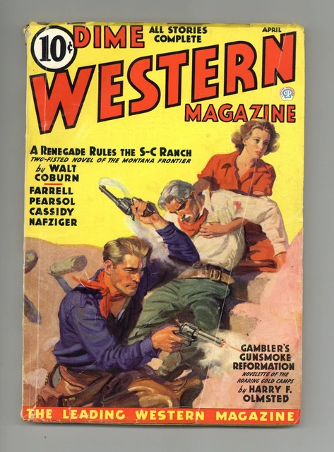Dime Western Magazine Pulp Apr 1937 Vol. 17 #4 VG