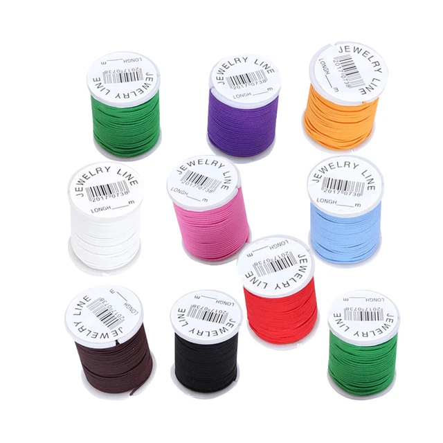 Macrame Thread Cord 10x 1mm Nylonfaden Nylonschnur 5m Elastisch Schmuck Perlenfa