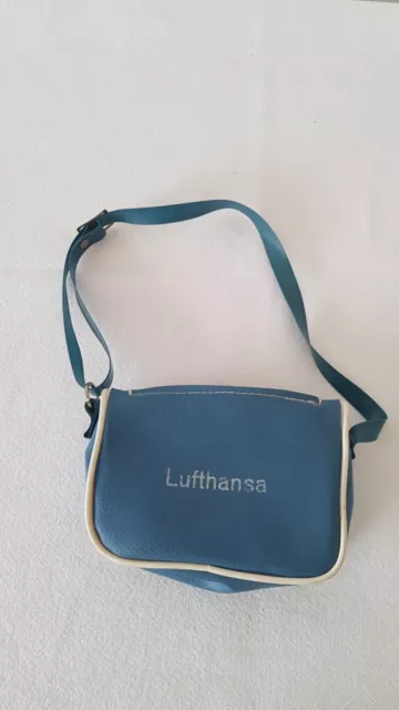 Alte kleine Lufthansa Tasche für Puppen und Bären 2