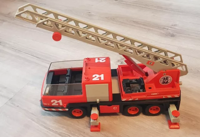 Playmobil 4120 Camion de Pompier Grande Echelle Gyrophare SANS boite ni  notice