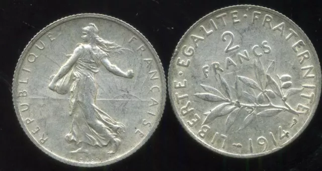 2 FRANCS  semeuse 1914    argent