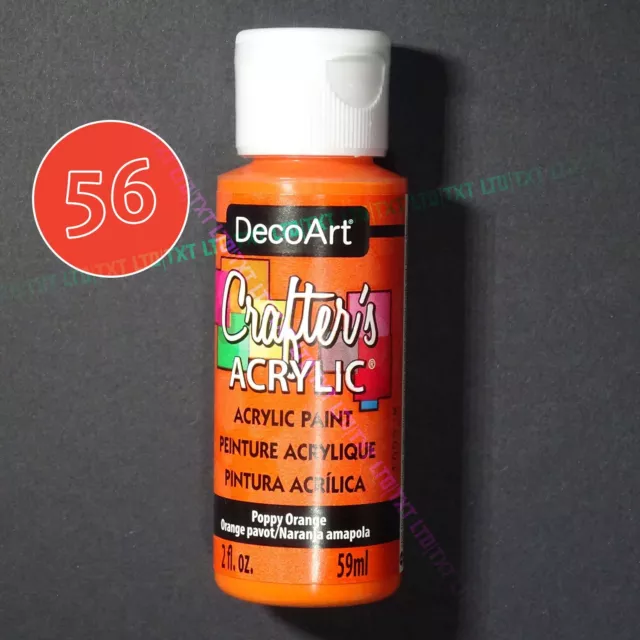 DecoArt Crafters Acrylic 2oz. 59ml | All-Purpose Acrylic Craft Paint | 100+ Opts