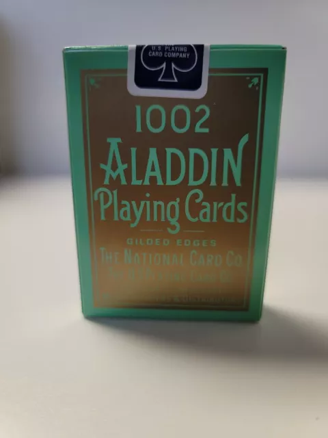 Ohio Aladdin 1002 Gold Gilded Edges Red & Blue Playing Cards Decks! Blue Seals!