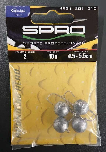 Spro Gamakatsu Round Jighead Jig 22  Gr. 2 10g Jigkopf Head Jigkopfhaken NEW OVP