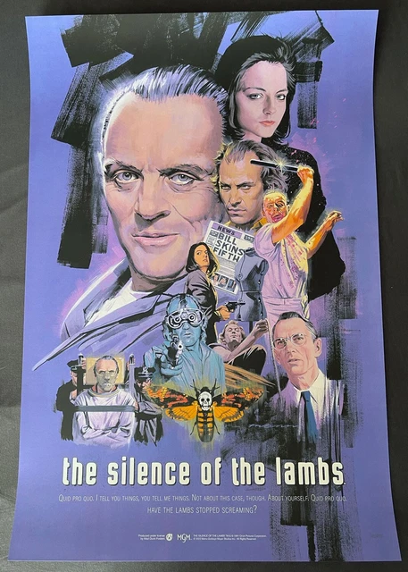 Silence of the Lambs Print Paul Mann Limited Edition Poster Hannibal Lecter Silence of the Lambs Print Paul Mann Limited Edition Poster Hannibal Lecter