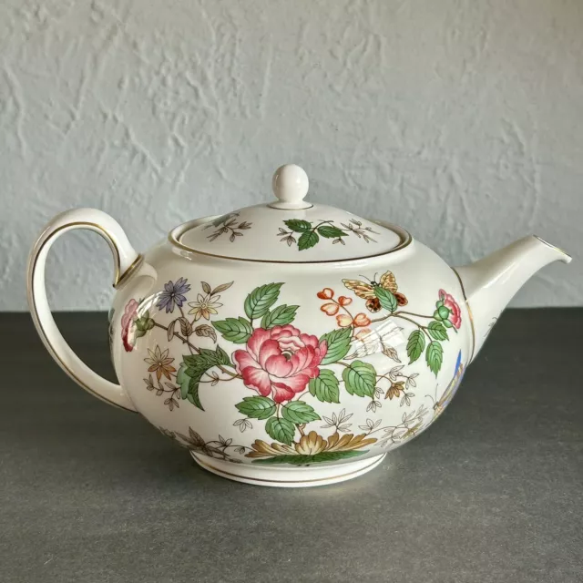 Wedgwood Charnwood Large Teapot Flowers Butterfly.  MO
