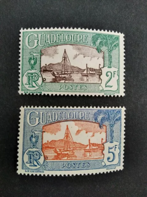 France GUADELOUPE 2F 5F COLONIE MNH