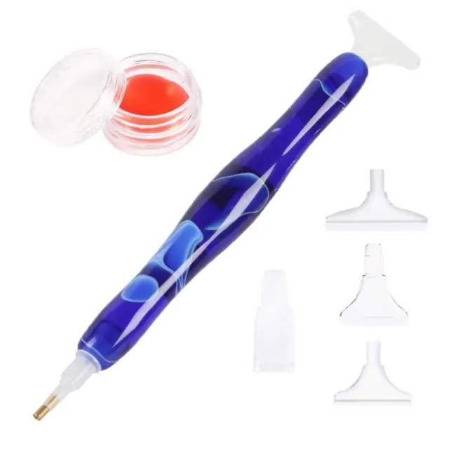 Rovyfota Diamond Painting Pen, Handmade Resin Diamond Painting Pens With Glue Cl