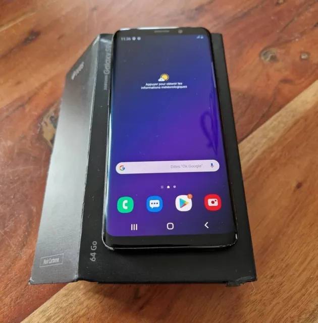Samsung Galaxy S9 SM-G960 - 64 Go - Noir (Double SIM) Fonctionne en boite d'orig