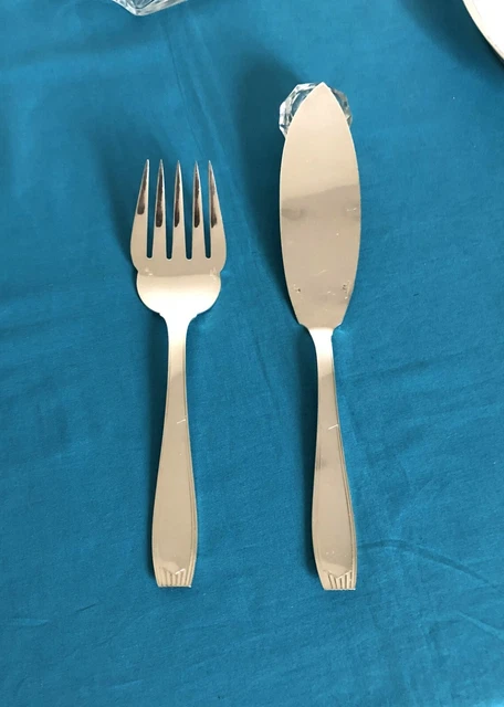 Service a poisson en argent massif, époque art déco. | Selency