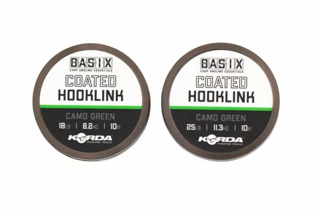 Korda BASIX Revêtu Bas de Ligne Matériel 10m Toutes Variétés Pêche Matériel