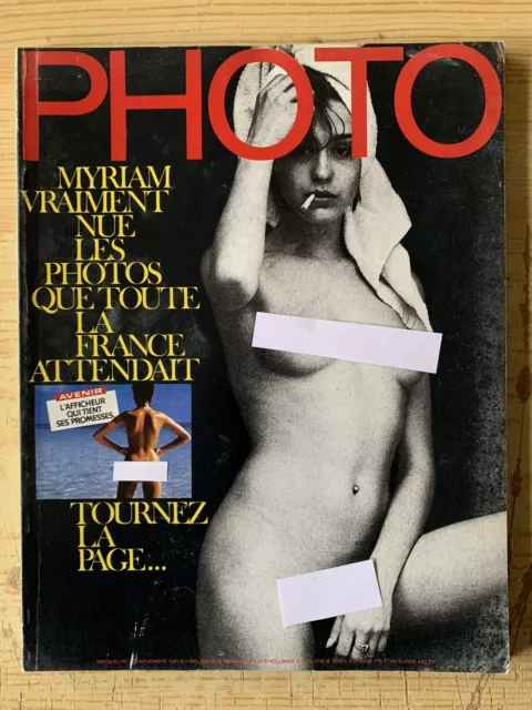 PHOTO n° 170 Nov 1981 - Myriam nue by JONVELLE Helmut NEWTON GAINSBOURG DURST