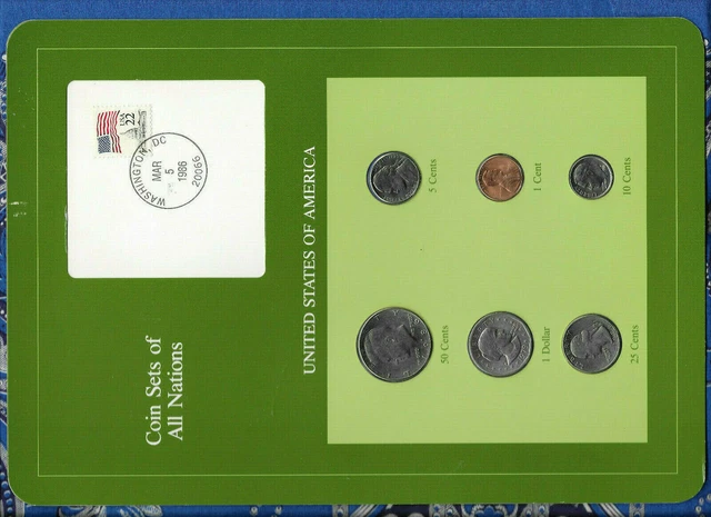 Coin Sets of All Nations United States All 1986 UNC but 1 dollar 1979