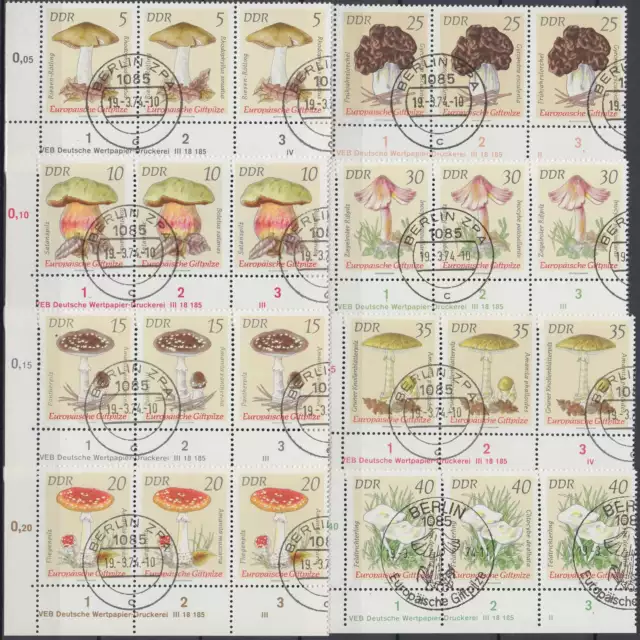 DDR Nr. 1933-1940 DV gestempelt "Druckvermerk"