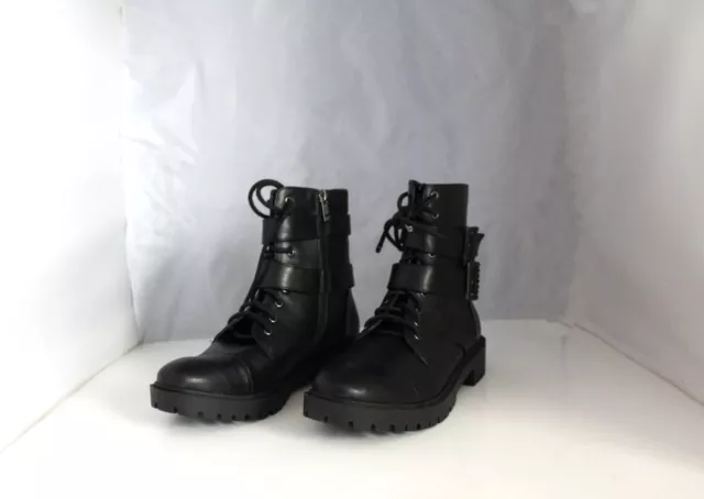 Jessica Simpson Black Combat Boots Kerina Size 8 1/2 EUC