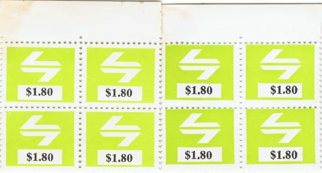 Railway tickets parcel stamps NSW Staterail parcel stamps $1.80 green unused